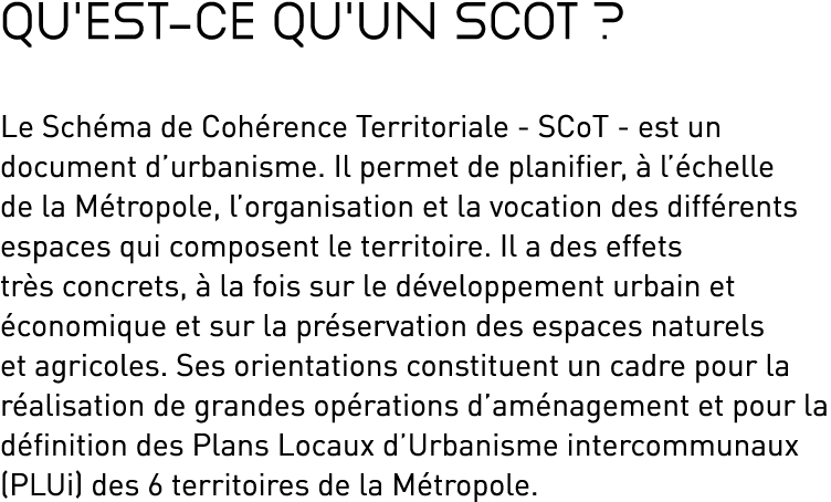 Qu’est ce qu’un SCoT ? Le Sch ma de Coh rence Territoriale SCoT est un document d’urbanisme. Il permet de planifier, ...