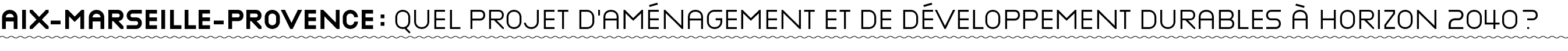 Aix Marseille Provence : quel PROJET d’Am nagement et de D veloppement Durables  horizon 2040 ?