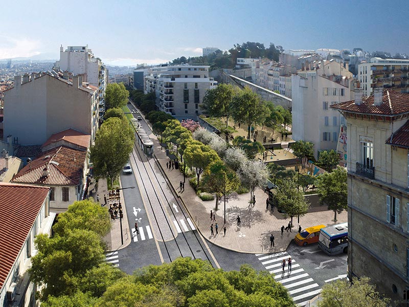 Tramway Place du 4Septembre  Métropole AixMarseilleProvence