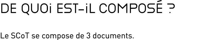 De quoi est-il composé   Le SCoT se compose de 3 documents 