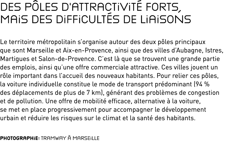 Des pôles d attractivité forts, mais des difficultés de liaisons Le territoire métropolitain s organise autour des de   