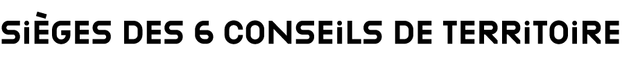 sièges des 6 Conseils de Territoire